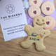  Gingerbread man cookies decorated with icing and personalised with the name "Neil Shein"