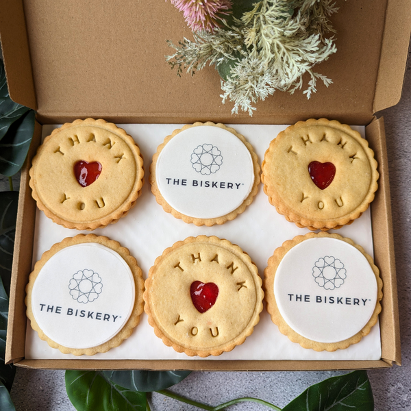 Staff or client appreciation gift box with cookies