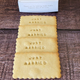 Bespoke Wedding Butter Biscuits with the sign 'Just married'