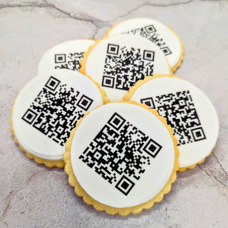 QR-code Biscuits with your company